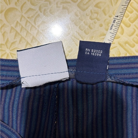 Vintage Lizsport Blue Relaxed Fit V-Neck Pantsuit - Picture 13 of 16